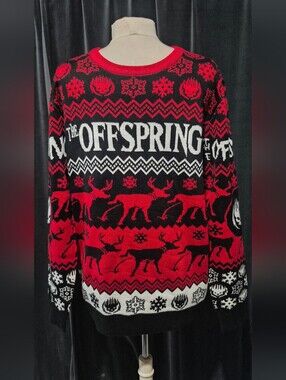 Offspring Men's Red & Black Holiday Knit Sweater